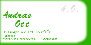 andras ott business card